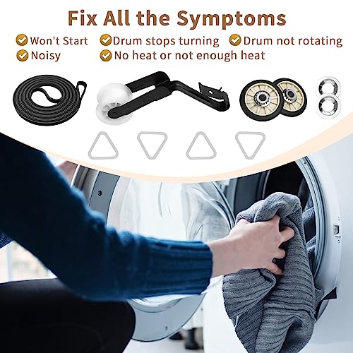 4392065 Dryer Repair Kit with 341241 Belt, 349241t, 691366 - Parts