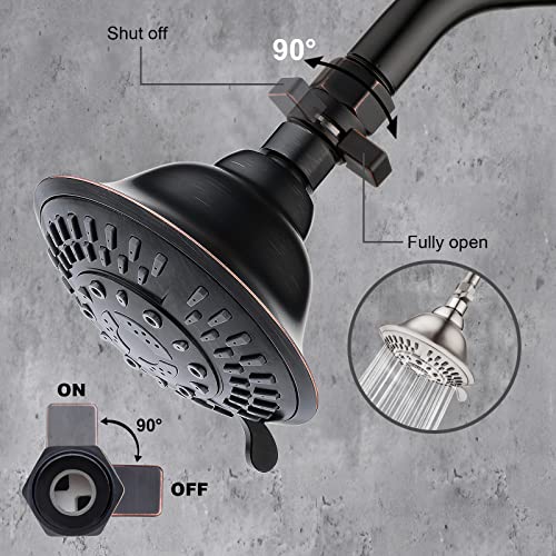 BRIGHT SHOWERS Brass Water Flow Control Valve - Oil-Rubbed Bronze Shower Head Regulator