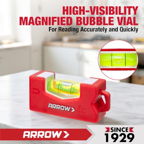 Arrow 3-Inch Magnetic Small Level with Side & Bottom Magnets