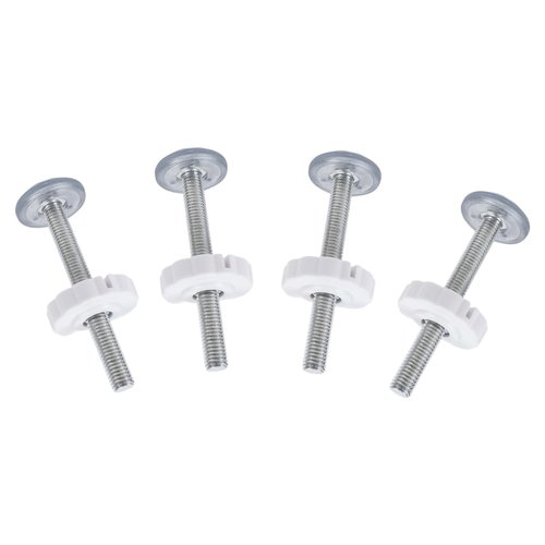 4-Set Universal M8 (8mm) Threaded Rods for Baby & Pet Safety Gates,Extra Long Baby Tension Gate Extender (White)