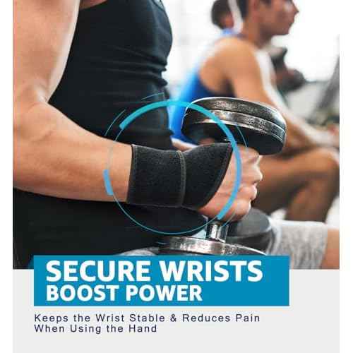 HiRui 2 Pack Wrist Brace Wrist Wraps for Carpal Tunnel Arthritis Tendonitis Sprains Pain Relief, Wrist Compression Straps for Workout Sports, Day & Night Support Adjustable Fits All (Black)