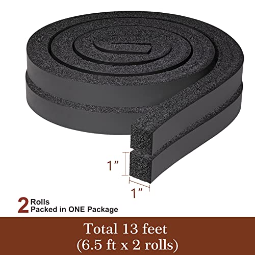Yotache 1x1 Inch x13Ft Window Air Conditioner Seal Kit No Glue - Weatherproof Insulation Foam Strip
