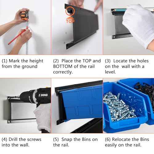 Wallmaster 8-Bin Storage Bins Garage Rack System 2-Tier Orange Tool Organizers Cube Baskets Wall Mount Organizations (Blue)