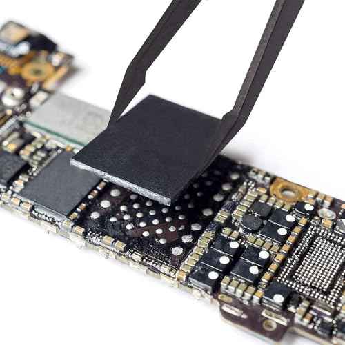 MMOBIEL 5Pcs Anti-static Multifunctional Plastic Precision Tweezers Set, Pointed Tip Tweezers for Electronics, Jewelry-Making, Laboratory Work, Repair Black