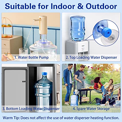 Gofriipai 3 Gallon Water Jug Cap - Reusable Silicone Leak-Proof Bottle Lid