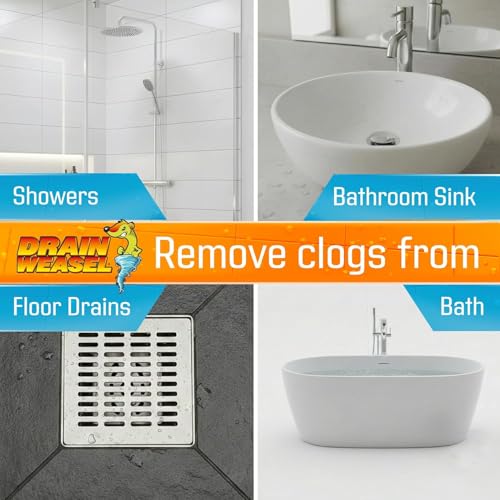 FlexiSnake Drain Hair Clog Remover Kit with 5 Reusable Micro-Hook Wands – Sink & Shower Drain Cleaner