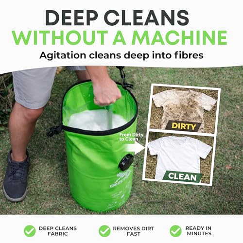 Large Portable Manual Washing Machine for Camping, Travel & Off-Grid Use