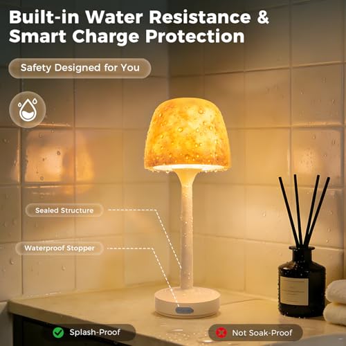 YJHAOTOU Waterproof Rechargeable LED Ocean Projector Lamp Set of 1 - Off-White