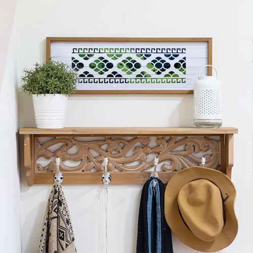 12 PCS Retro Border Stencils for Painting Plastic Reusable Stencils for Crafts Wood Furniture Wall Table Chair Cabinet Canvas Floor and Other DIY Crafts