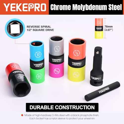 1/2-Inch Drive 17mm x 17.5mm Flip Lug Nut Socket, 1PC