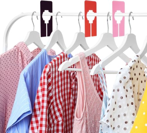 30 Pcs Clothing Size Dividers for Closet Organization - Reusable Plastic Rack Labels