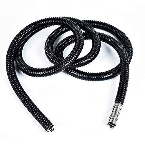 Fielect Flexible Metal Conduit ¥Õ10 Corrugated Tubing Wire Conduit Pipe Tubes Wire Loom Tubing Steel Conduit Flexible Cover,2 Meter
