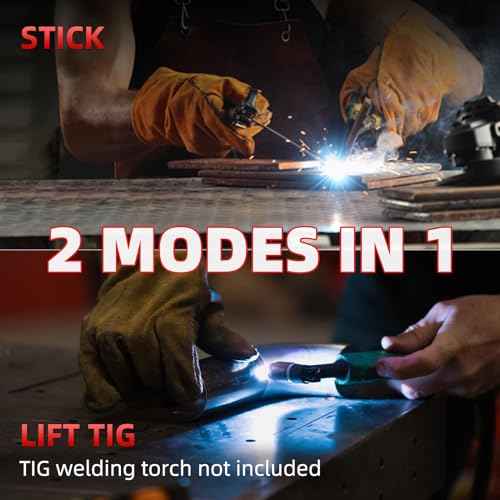 135A Stick Welder, ARC/Lift TIG Welding Machine 110V with Synergic Control, IGBT Inverter Digital Display Portable MMA Welder Machine with Hot Start, Arc force, VRD and Anti-Stick