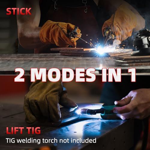 135A Stick Welder, ARC/Lift TIG Welding Machine 110V with Synergic Control, IGBT Inverter Digital Display Portable MMA Welder Machine with Hot Start, Arc force, VRD and Anti-Stick
