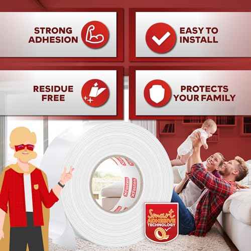 XFasten Double Sided Carpet Tape for Area Rugs, 2 Inch x 30 Yards ? Heavy Duty Anti Slip Rug Grip Tape, Works as Rug Grippers, Residue Free, Wood Safe, Easy Removal for Hardwood and Laminated Floors