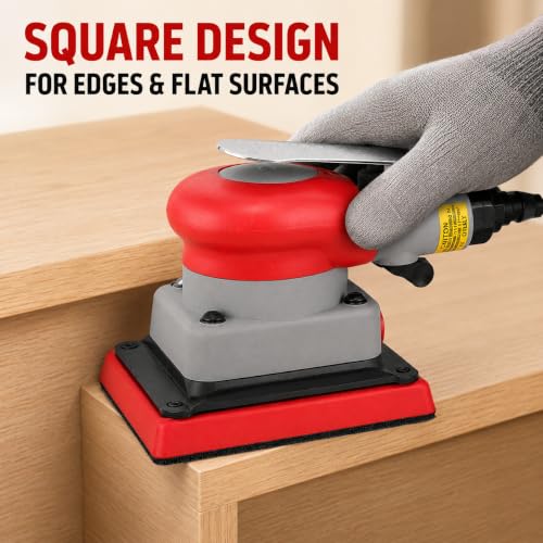 Vizni 75x100mm Pneumatic Square Air Sander for Wood & Metal