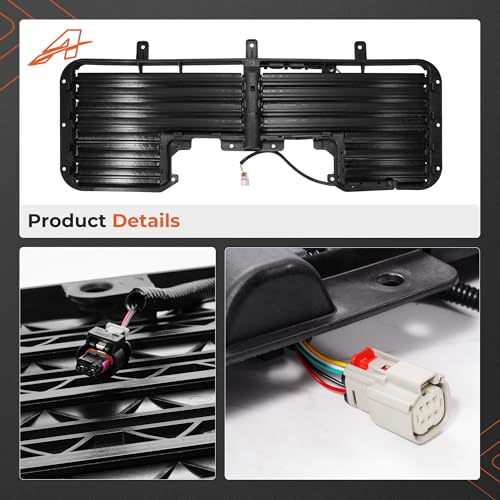 Radiator Active Grille Shutter Assembly for Chevrolet Silverado 1500 & GMC Sierra 1500 2017-2019 — With Built-In Actuator