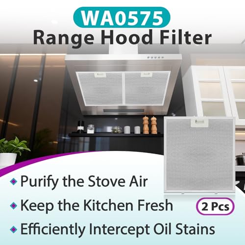 WA0575 2-Pack Range Hood Filters for Vissani 30" Pyramid/Wall-Mount