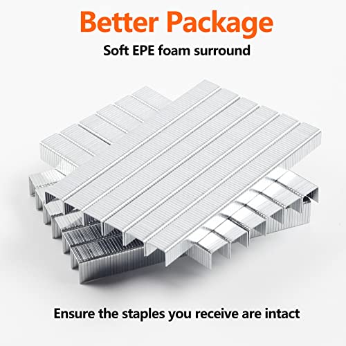 Heavy Duty T50 Staples and 18GA Brad Nails, 2400-Count 6 Sizes Includes: 5/16", 3/8", 1/2", 9/16" T50 Staples and 3/8", 1/2" Brad Nails Assorted, Galvanized