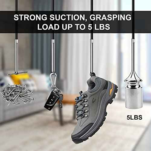 Small Caliber Flexible Grabber Tools 24'' Four-claw Pickup Tool Pick Up Items In Narrow Space Flexible Waste Picking Tool for Engine Bay/Home Sink/Earring (Not magnetic)