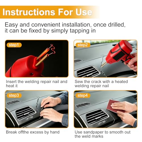 Weideer 3028PCS Plastic Welding Kit with Stainless Steel Staples & Rods for Car Repair
