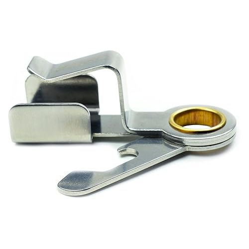 Chapstick Holder Built-to-Last for Keychain and Carabiner Attachment with Swing-Out Bottle Opener Stainless Steel