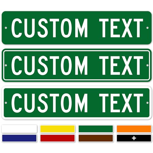 Custom 4x18 Inch Reflective Road & Address Sign - Rust-Free Aluminum, 8 Colors, Mountable, USA Made