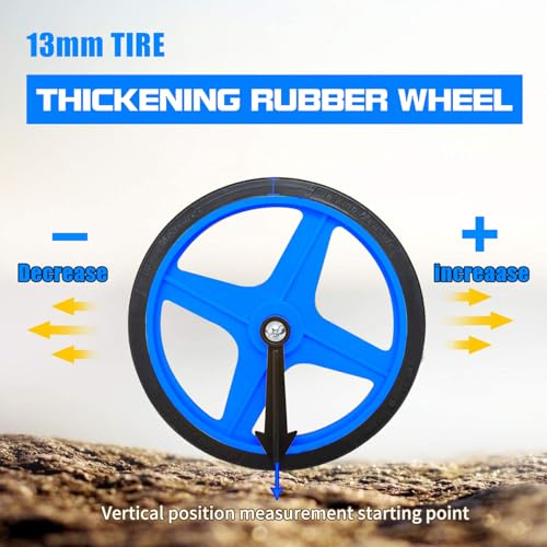 Zozen 6-Inch Measuring Wheel with Telescopic Handle - Feet & Inches, Blue