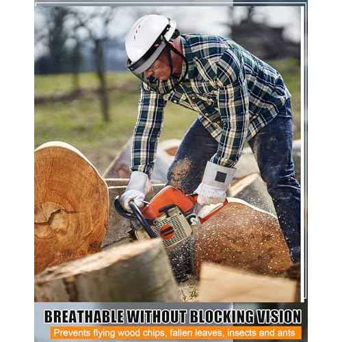 5 Pcs Faceshield Replacement Visors Steel Wire Mesh Safety Face Shield Mask for Weed Whacking Grinding Black Mesh Face Shield for Woodcutting Mowing Gardening Trimming, Headgear Not Included