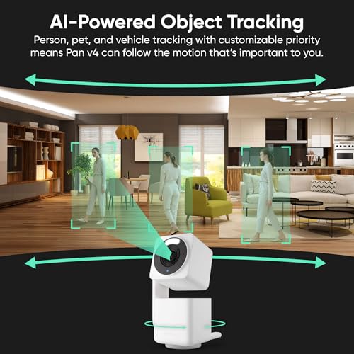 WYZE Cam Pan v4 4K Indoor/Outdoor Security Camera 1 Pack, 360° Pan, Night Vision
