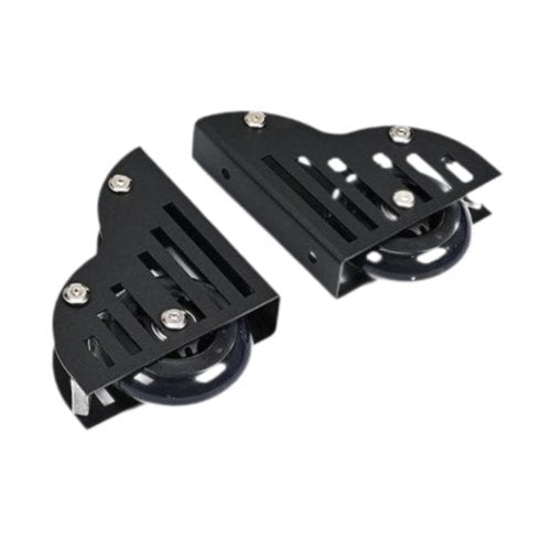 2X Heavy Duty Sliding Ladder Hardware Kit with Rolling Wheels for Cabinets and Library Ladders