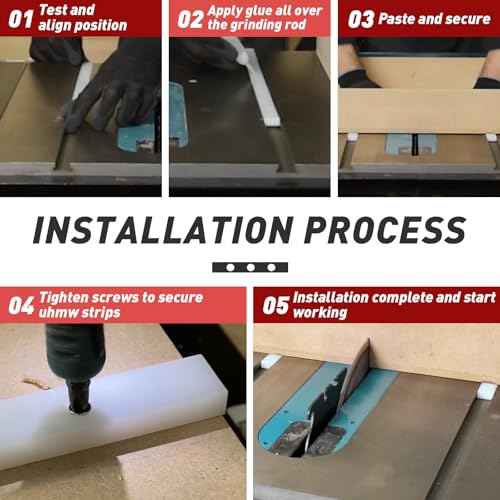 Crosscut Sled for Table Saw - Premium UHMW Plastic - 3/4" X 3/8" X 17" - Predrilled Holes and Screws - Ideal for U Tracks, Woodworking, Miter Slots, Router Table, Bandsaws - 2 Bars Included