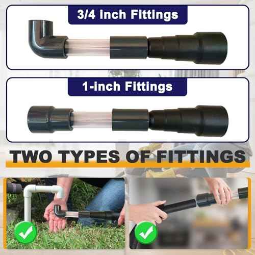 AC Drain Cleaner Tool - Wet Vac Attachment for HVAC Drain Lines Adapter to Unclog and Evacuate 3/4" - 1" Lines
