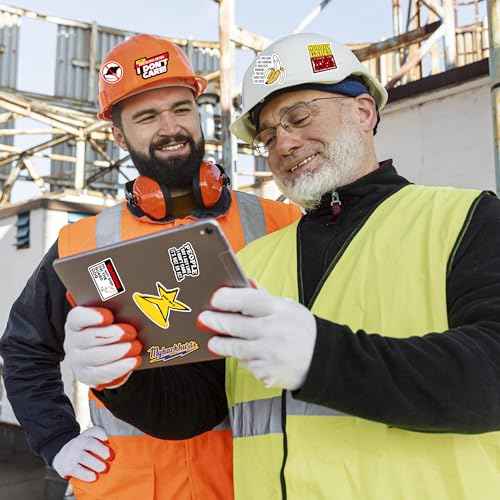 166/224 pcs Funny Hard Hat Stickers for Men, Adults - Waterproof Vinyl for Welding Helmet, Tool Box, Tools - Blue Collar Gifts for Men, Mechanic, Co-Workers Union