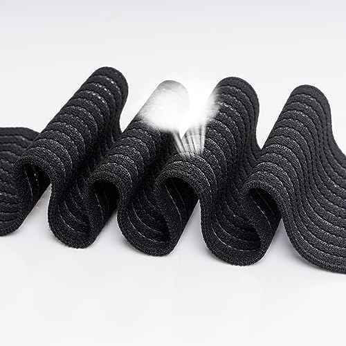 Rbenxia 4 Pieces of Black Elastic Ankle Compression Bandage Adjustable Ankle Strap Heel Brace Wraps Breathable Ankle Band for Stabilising Ligament, Joint Pain, Sport (70 cm)