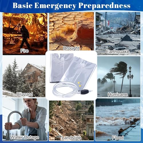 TOHONGADON 116 Gallon Aluminum Foil Emergency Water Storage Tank for Family Preparedness