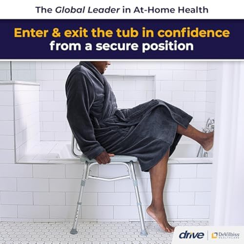 Drive Medical Height Adjustable Tub Transfer Bench for Safe Bathing