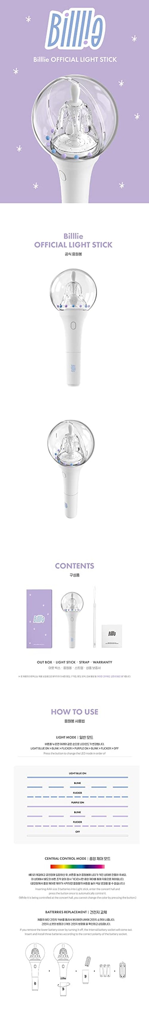 cokodive Billlie - Official Light Stick + WITHMUU photocard Set