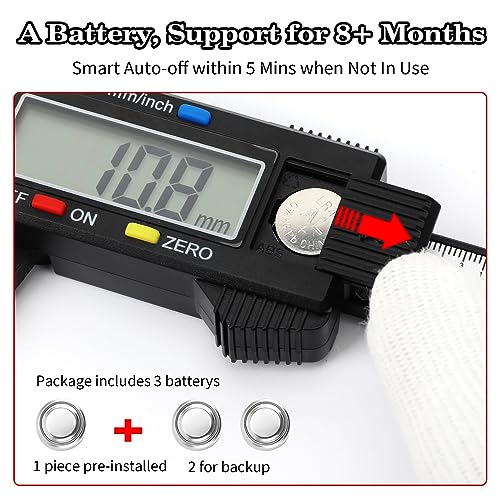 Esydon 6-Inch Digital Caliper with LCD Screen, Auto-Off, Precision Measurement for DIY & Household