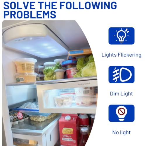 Emnrod W11527432 13in Refrigerator LED Light Replacement for Whirlpool Maytag WRX735SDHZ02/03/04/07/08/11/12/15, etc.