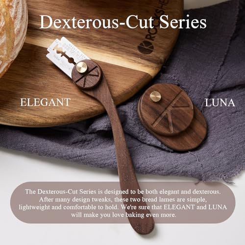 ROCKSHEAT Dexterous-Cut Lame Set with 6.89 and 2.44 in blades, 5 Feather Blades, Blade Cover