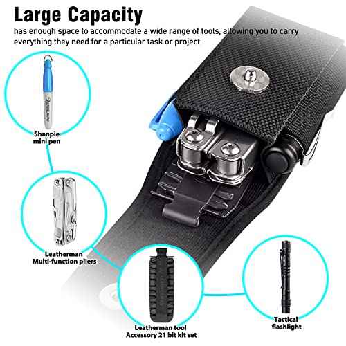 Multitool Sheath Compatible with Leatherman EDC Belt Organizer Tool Holster Pouch, Black