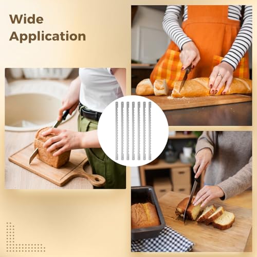 10.8 inch Bow Bread Knife Replacement Blades – Stainless Steel, Includes 20 Covers & 40 Screws