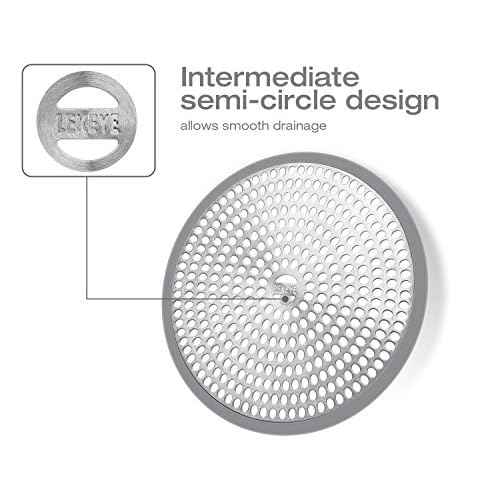 LEKEYE Shower Drain Hair Catcher/Strainer/Stainless Steel and Silicone