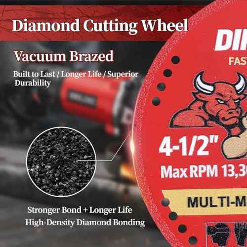 1 Pack 4-1/2 Inch Indestructible Multi-Material Cutting Disc for Angle Grinder, 7/8" Arbor ? Cuts Metal, Wood, Tile, Plastic, Stone, Drywall and More