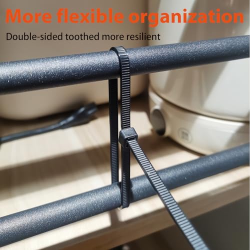 8+12+14+18 Inch Heavy Duty Zip Ties 400 Pack 100 Lb Tensile Strength Self-Locking Nylon Cable Ties
