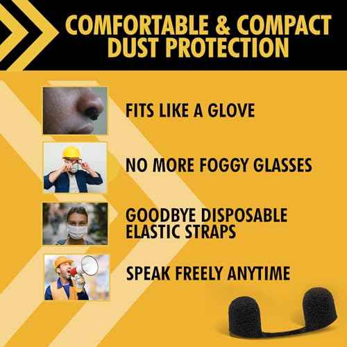 Dust Mask for Nose - Nose Filter Dust Blocker, Disposable Breathable Woodworking, Lawn Mowing, Construction