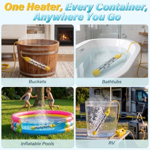 1500W Immersion Water Heater with Smart Thermostat - 14 Preset Temperatures (Variation 1)