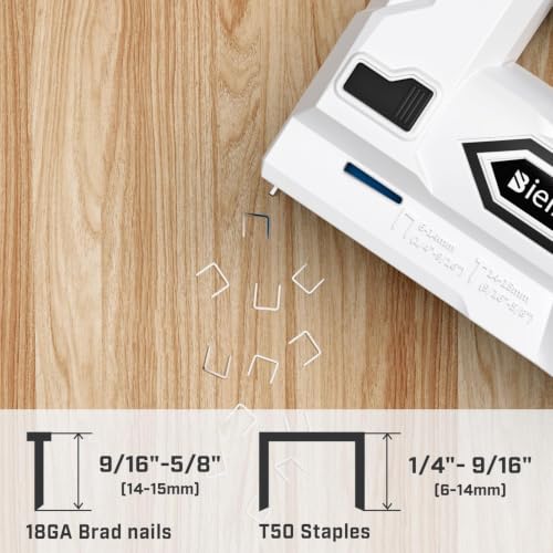 Populo Black 2-in-1 Cordless Staple Gun & Brad Nailer, 4V Battery Powered