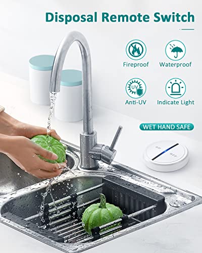 Wireless Garbage Disposal Switch with 15A/1500W Anti-Surge Remote Control